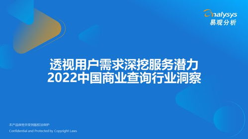 透视用户需求深挖服务潜力 2022中国商业查询行业洞察